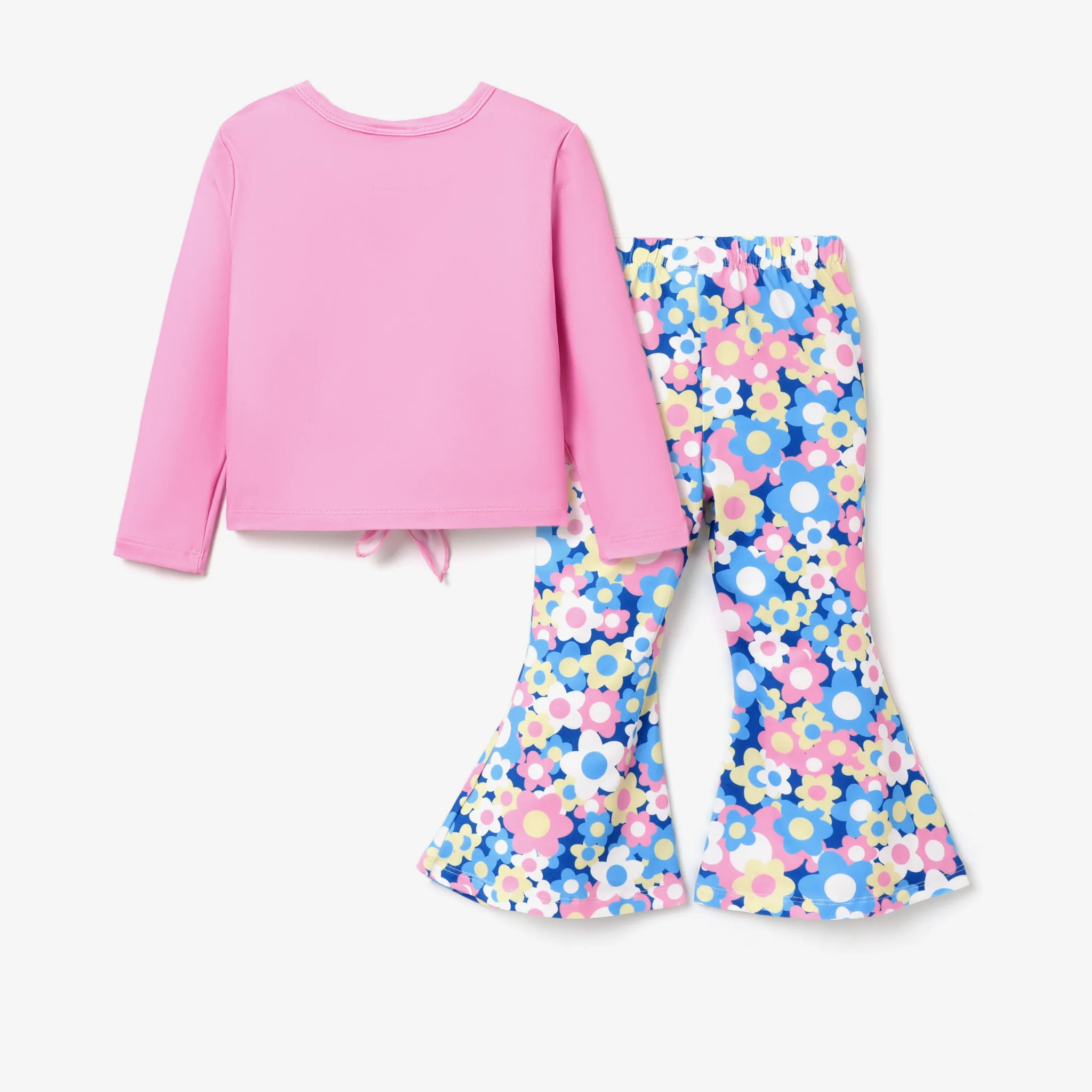 Smurfs Toddler Girl Knotted Top and Printed Flared Pants Pink image 2