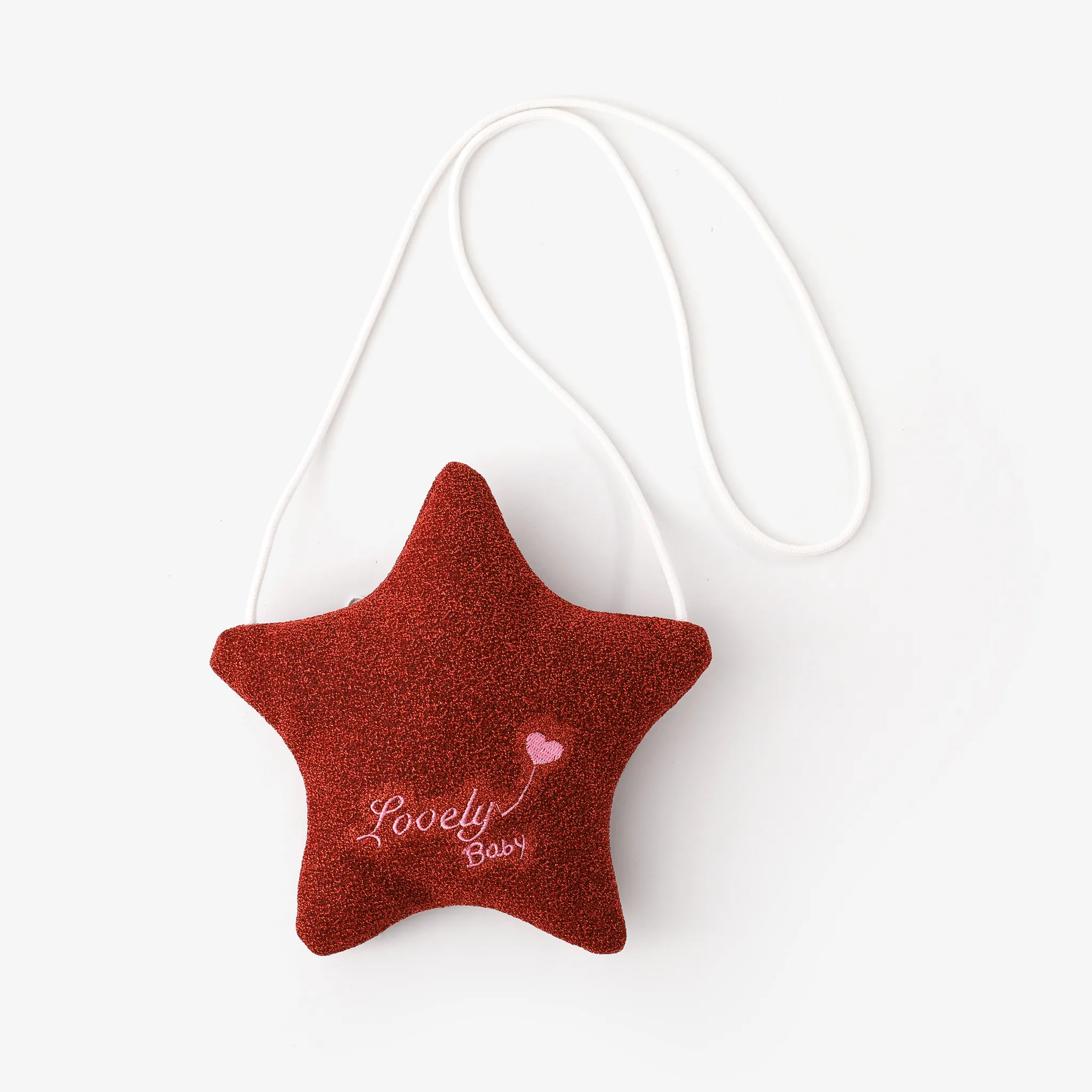 Toddler/kids Stylish shiny five-pointed star crossbody bag Red image 2