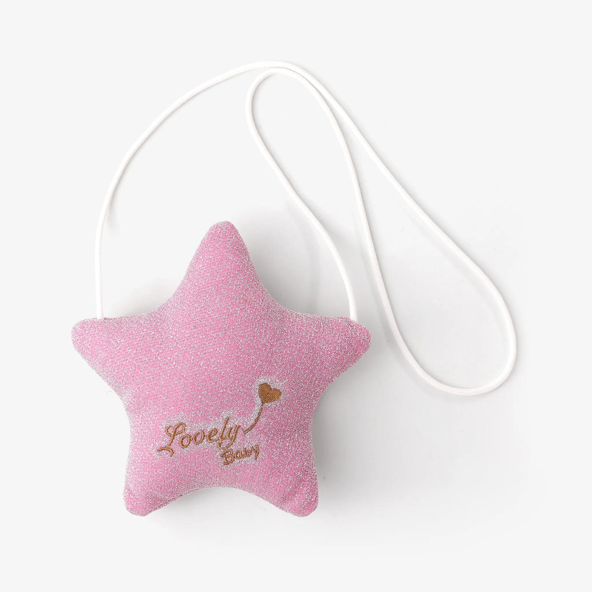 Toddler/kids Stylish shiny five-pointed star crossbody bag Pink