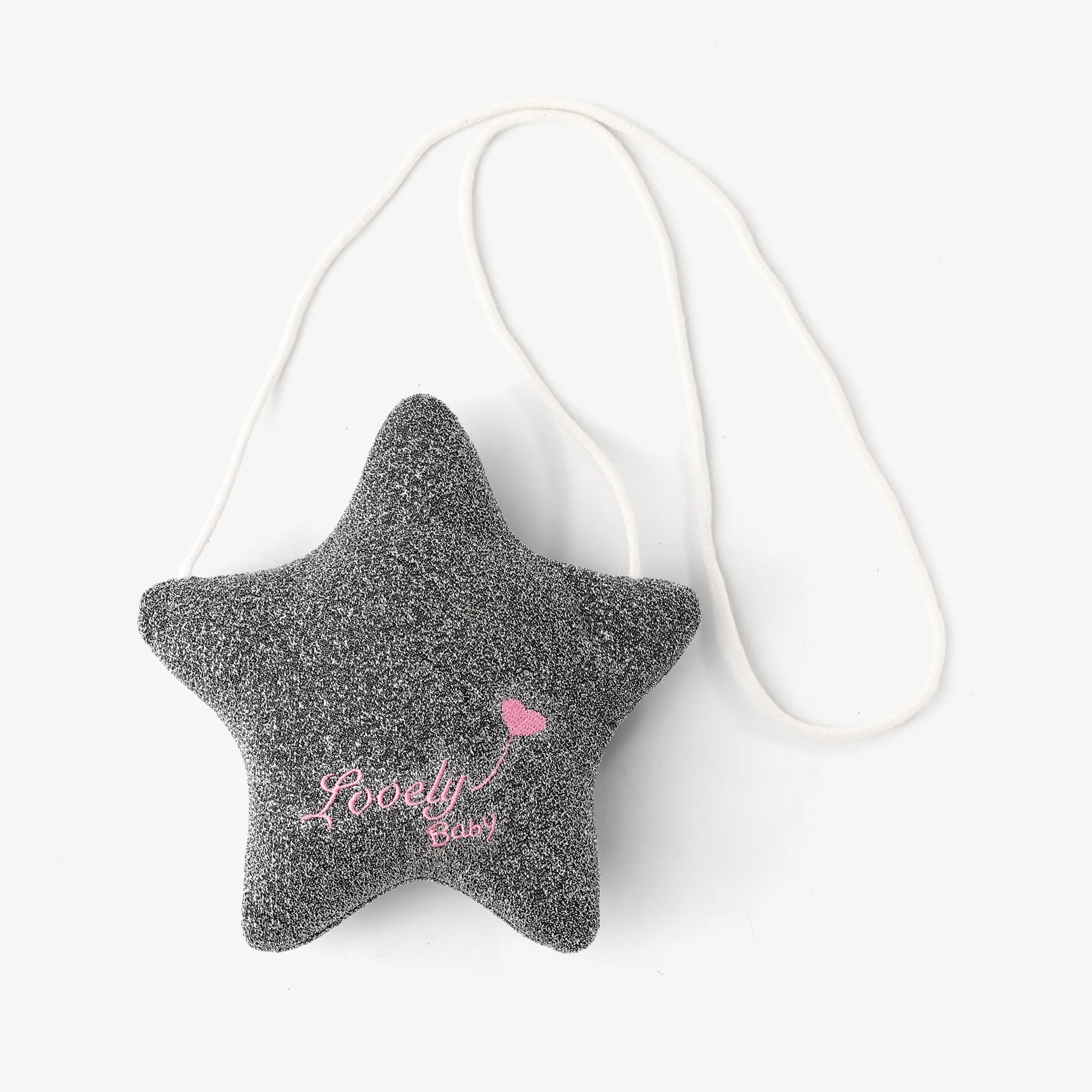Toddler/kids Stylish shiny five-pointed star crossbody bag Silver