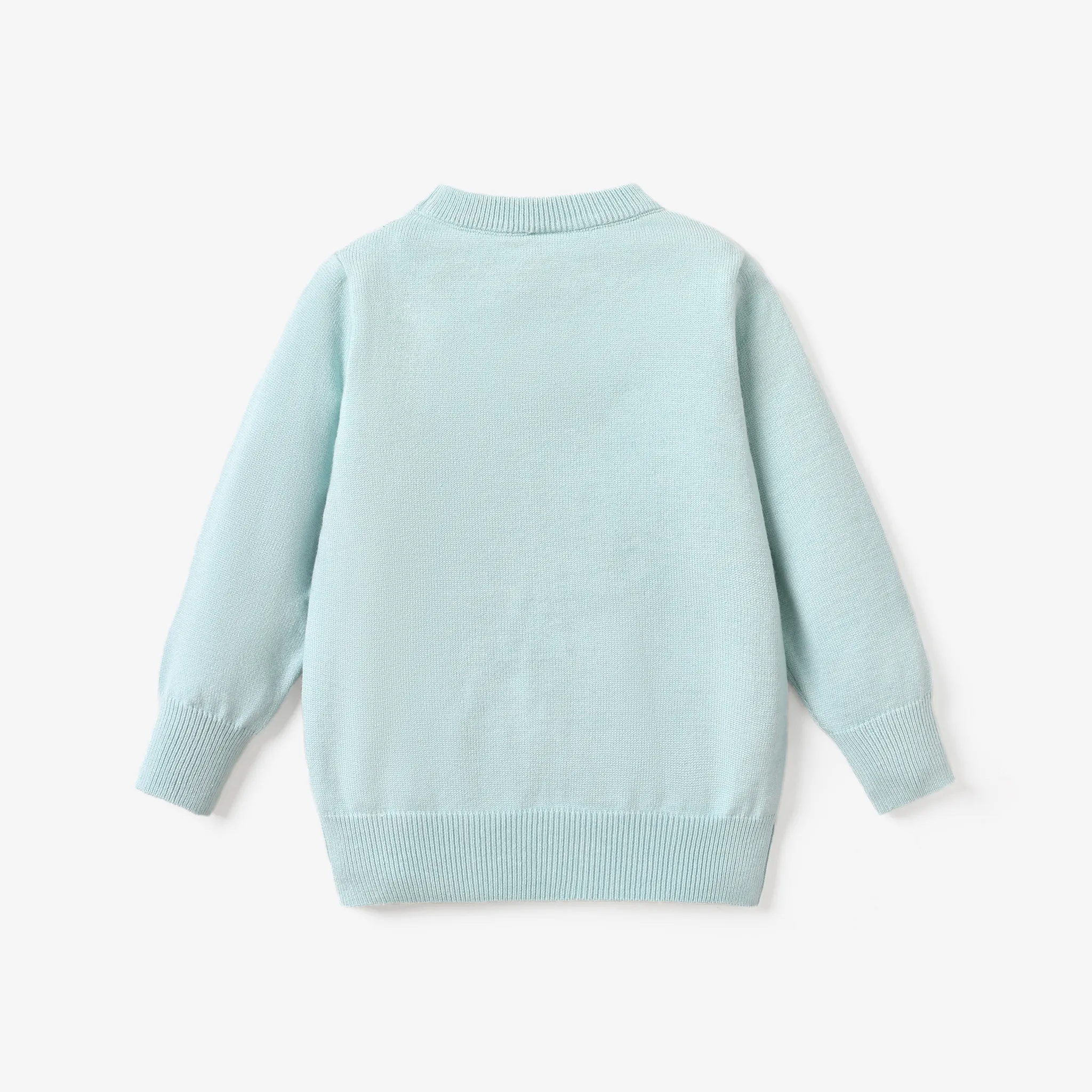 Toddler Girl Cat Animal Pattern Sequin Design Round Neck Sweater  image 2