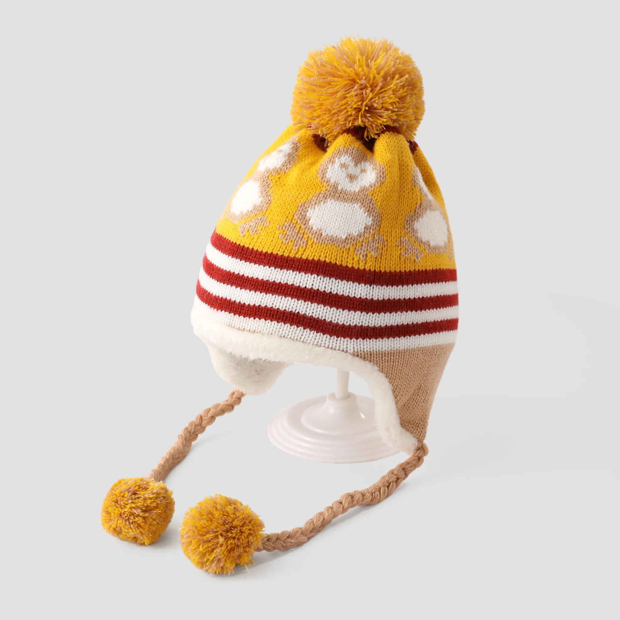 Baby/toddler needs Winter warm plus fleece knitted beanie