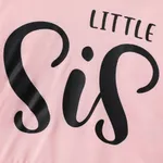 2pcs Toddler Girl Letter Print Bow Decor Hoodie and Pants Set   image 4