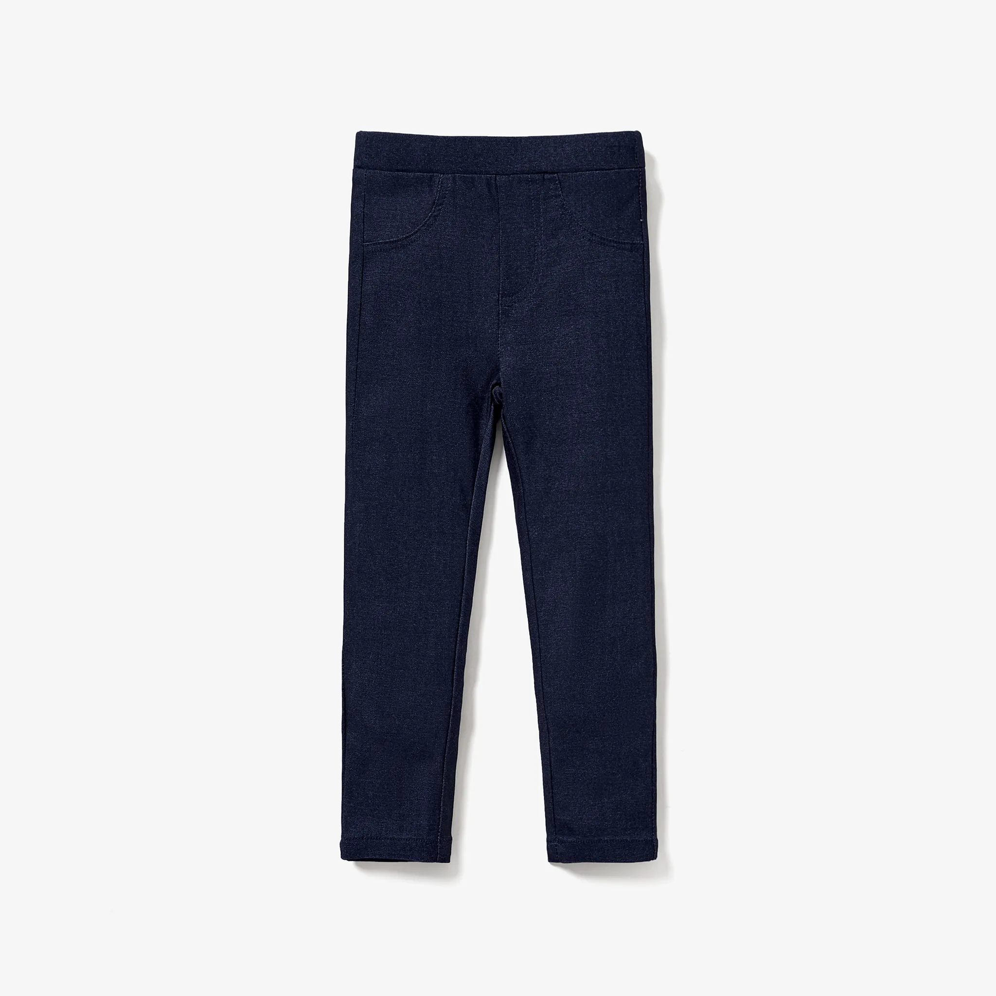 Criança Menina Bolso cosido Básico Leggings/Slim-fit/Bootcut azul denim