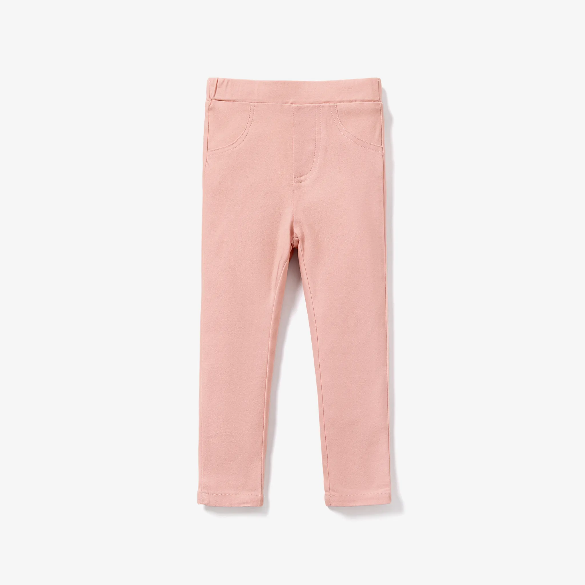 Criança Menina Bolso cosido Básico Leggings/Slim-fit/Bootcut Rosa big image 1