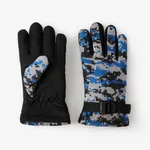 Kids Sporty Warm thickened ski gloves Blue