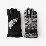 Kids Sporty Warm thickened ski gloves Grey