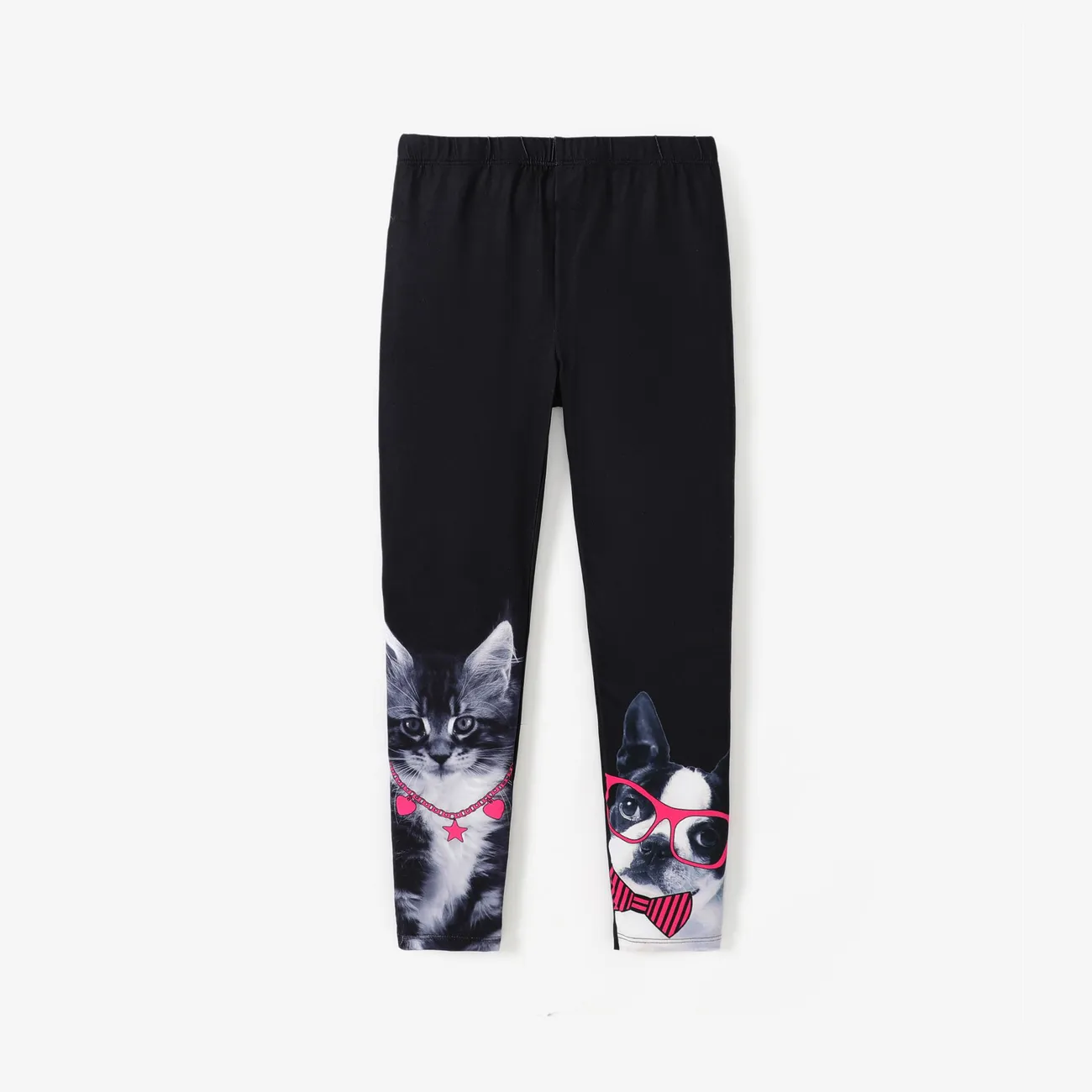 Kid Girl Cat Dog Print Leggings Apenas R$ 43,90 PatPat BR Móvel