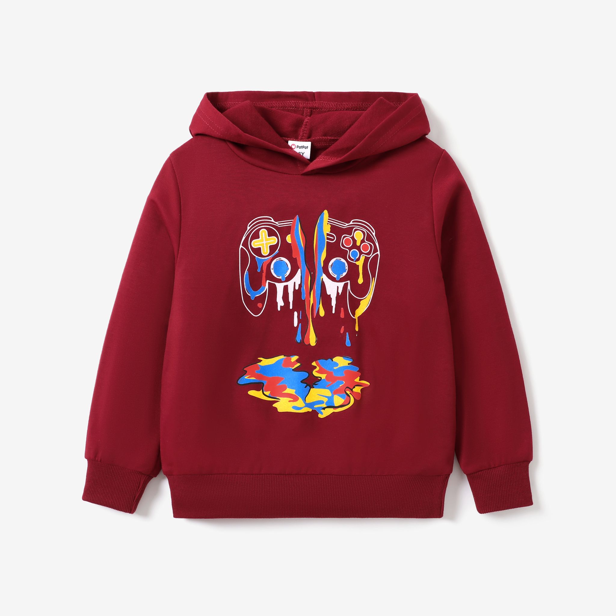 Kid Boy Sporty Recreational Machines Motif Sweat-shirt à Capuche