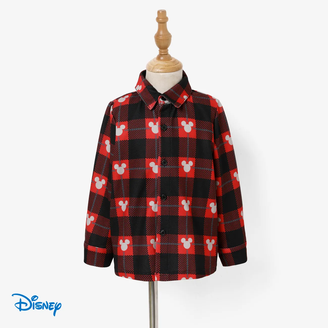 Disney Mickey and Friends Christmas Family Matching Character Print Long-sleeve Tops Black big image 1