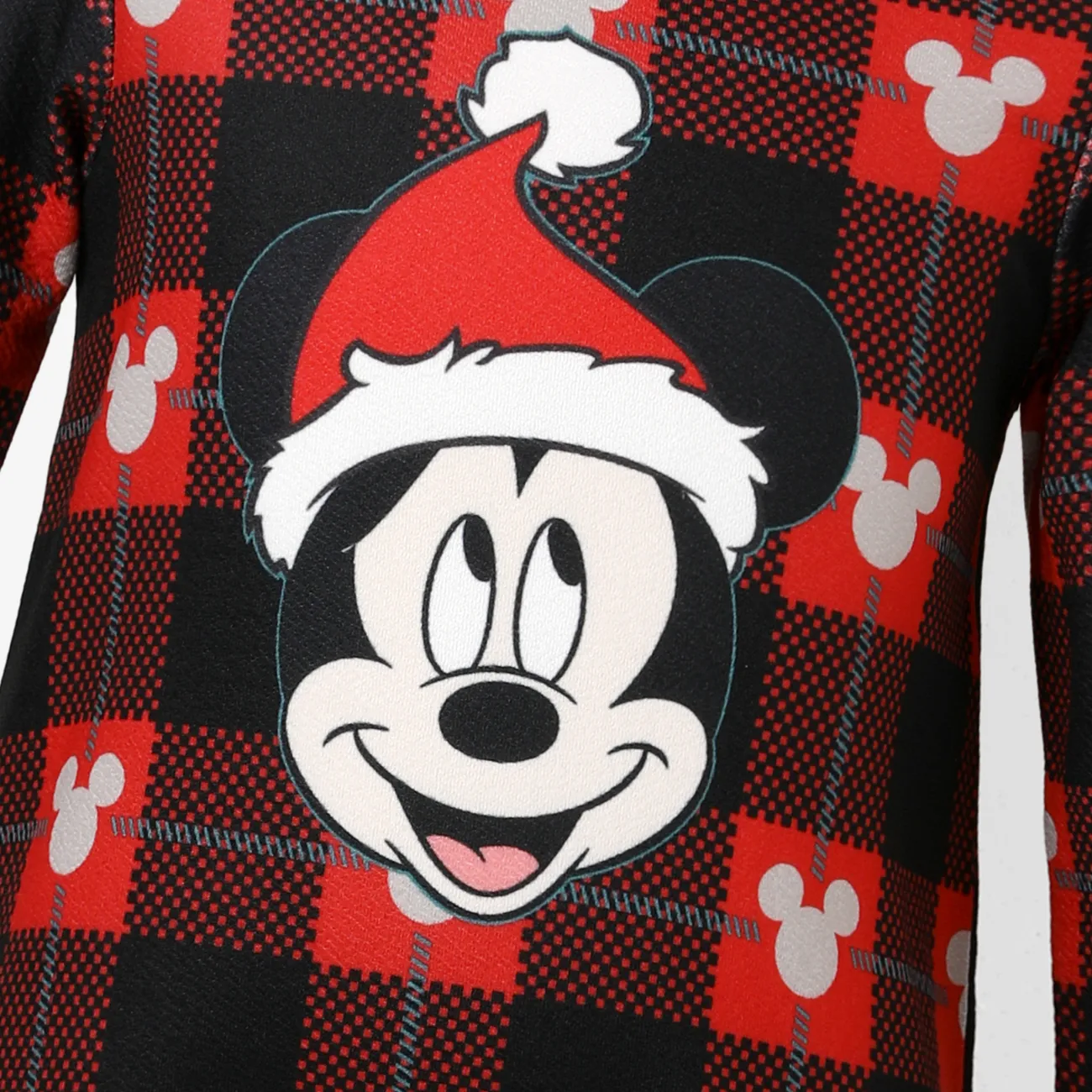Disney Mickey and Friends Christmas Family Matching Character Print Long-sleeve Tops Black big image 1