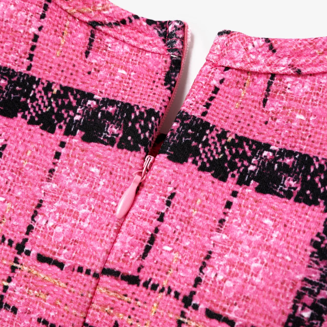 Barbie Kinder Mädchen Reißverschluss Plaid Kleider Rosa big image 1