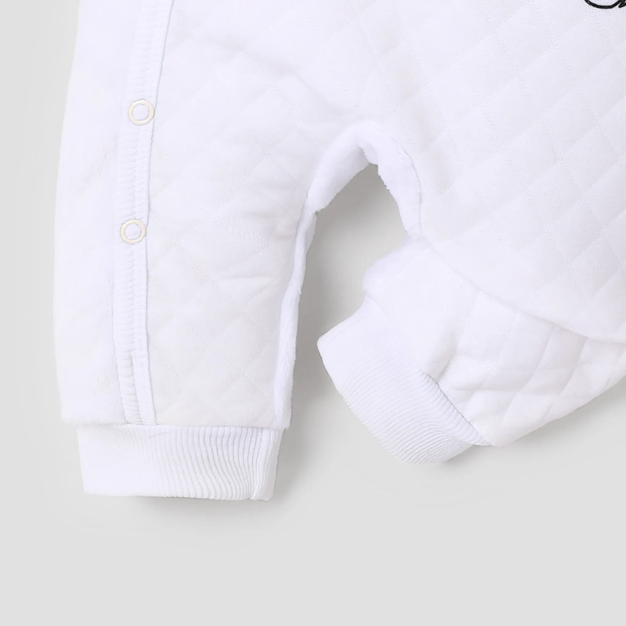 Harry Potter Baby Boy Material Patchwork Large Pattern Plush Long-sleeved Jumpsuit White image 5