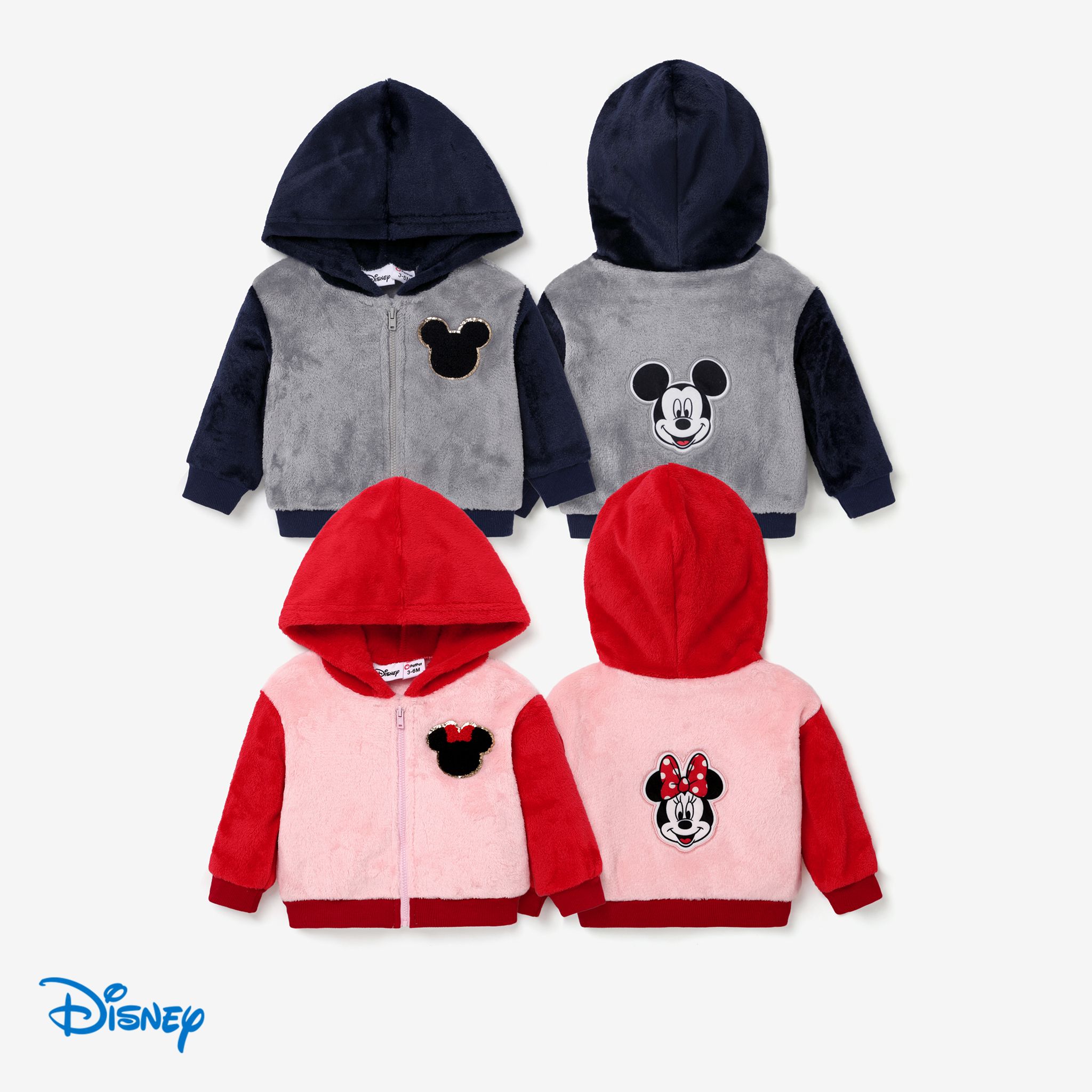 

Disney Mickey and Friends Baby/Toddler Boy/Girl Fluffy Hoddied Jacket