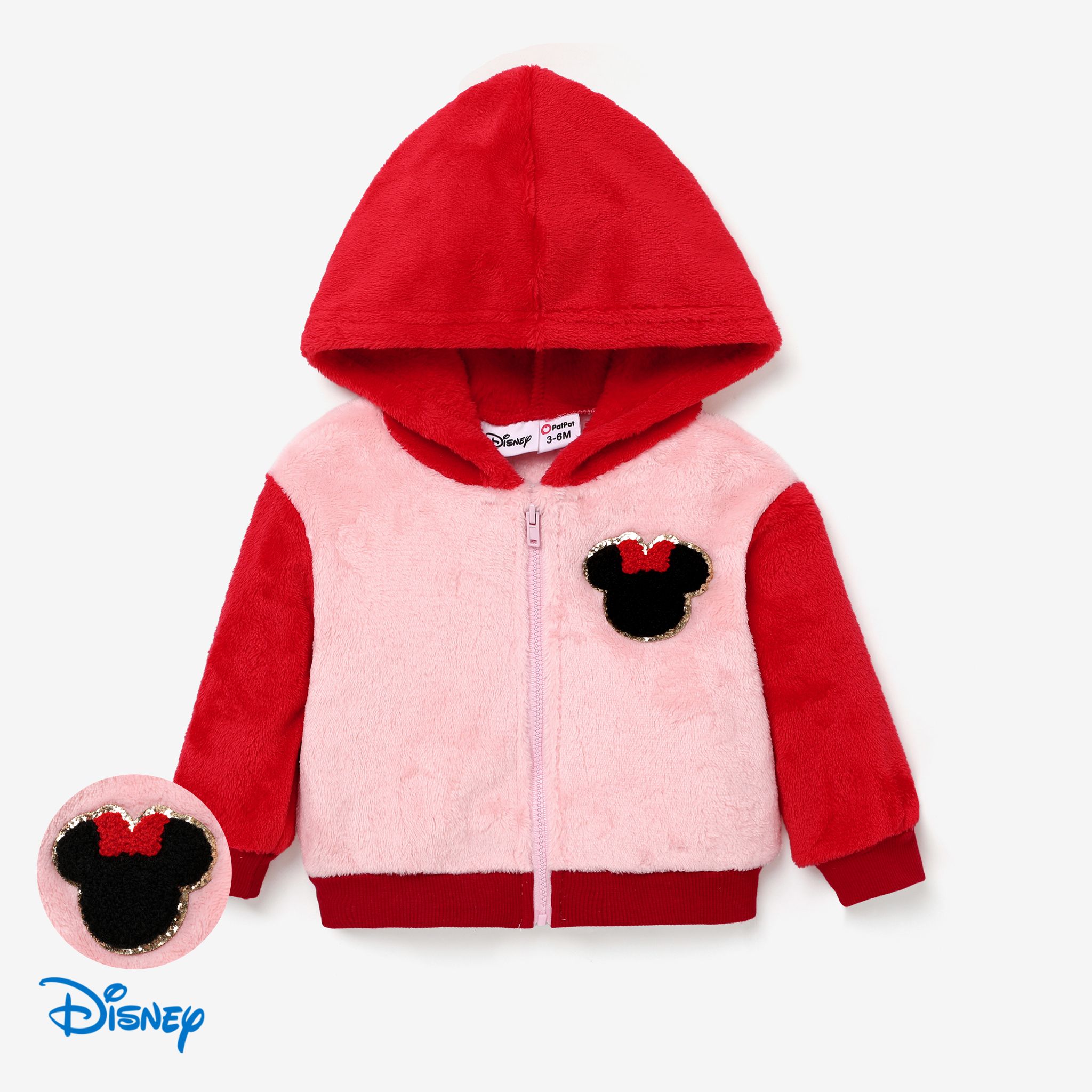 Disney Mickey And Friends Baby/Toddler Boy/Girl Fluffy  Hoddied Jacket
