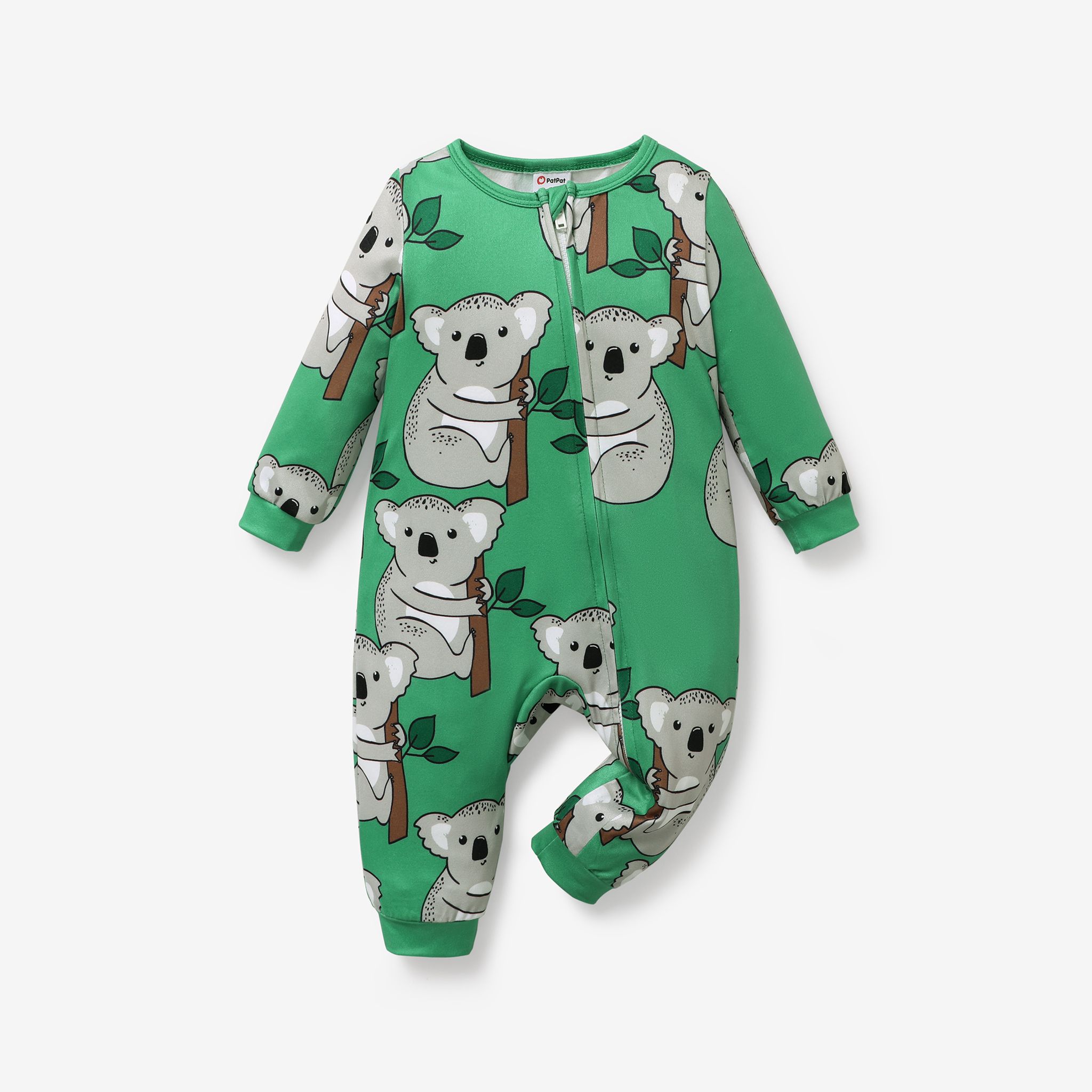 Baby Girl Animal Pattern Zipper Jumpsuit