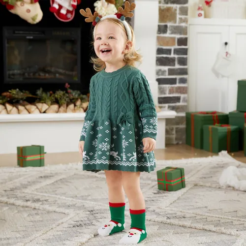 Baby Girl Christmas Sweet Sweater Dress 