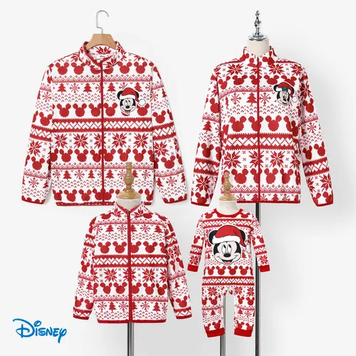 Disney Mickey and Friends Family Matching Christmas Character Embroidered Zipped Jacket