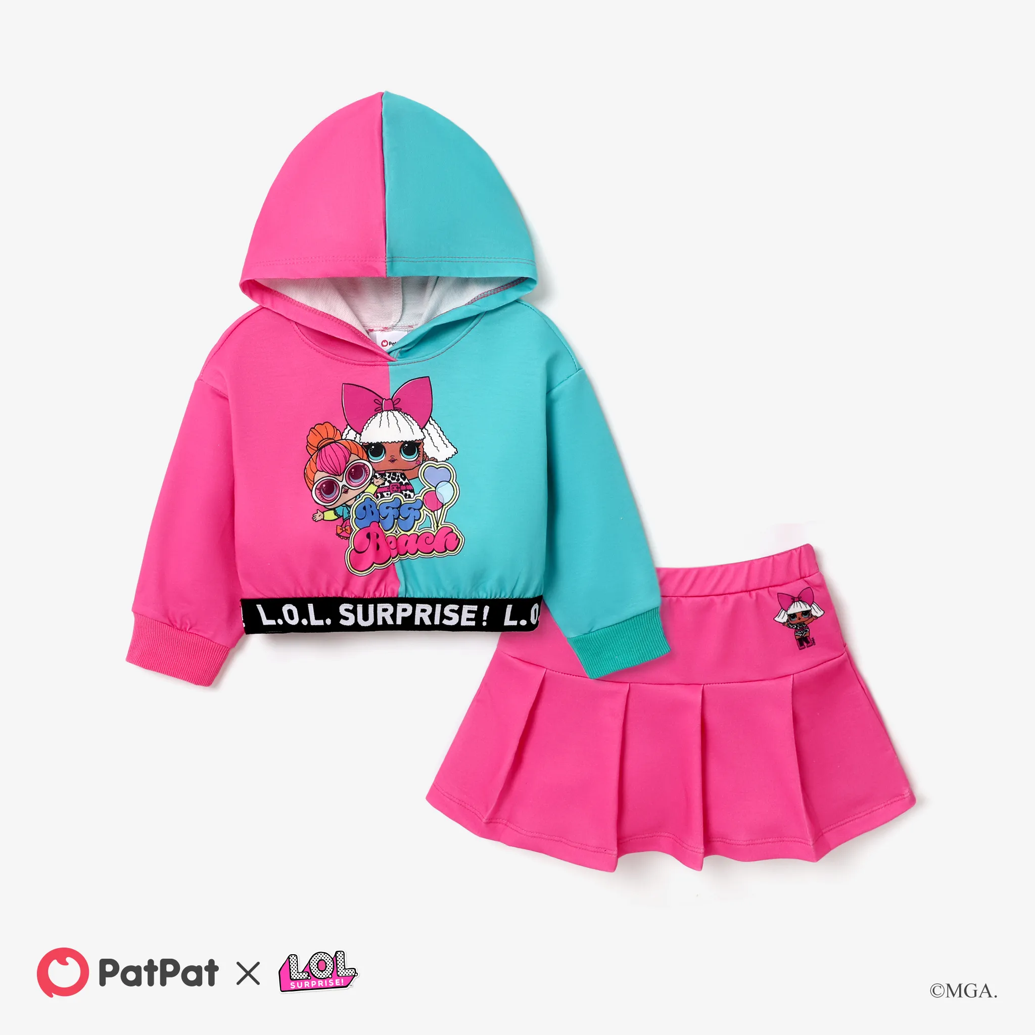 L.O.L. SURPRISE! Toddler Girl Graphic Print Long-sleeve Top and Skirt 