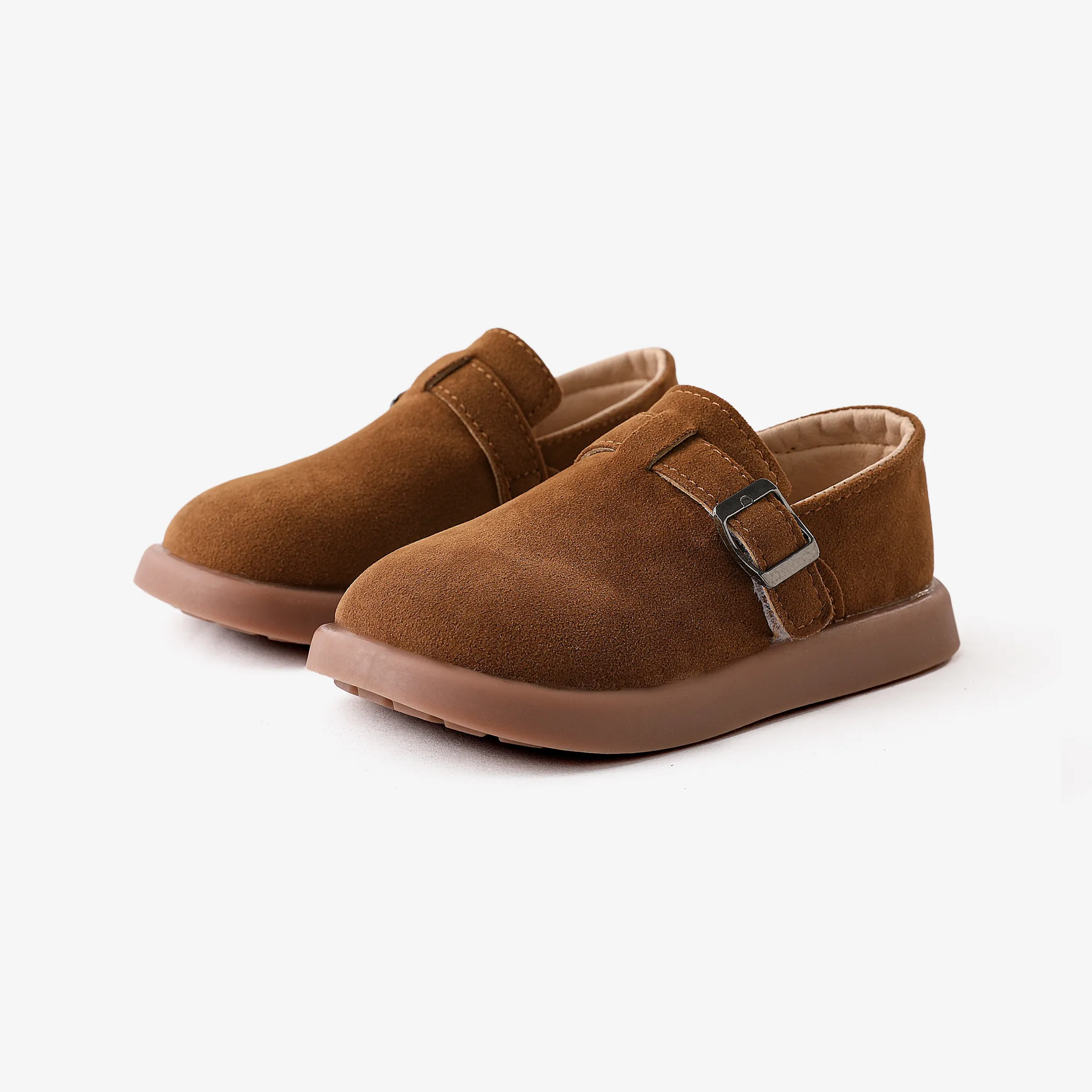 Toddler and Kids Classic Solid Color Velcro Decor Leather Shoes