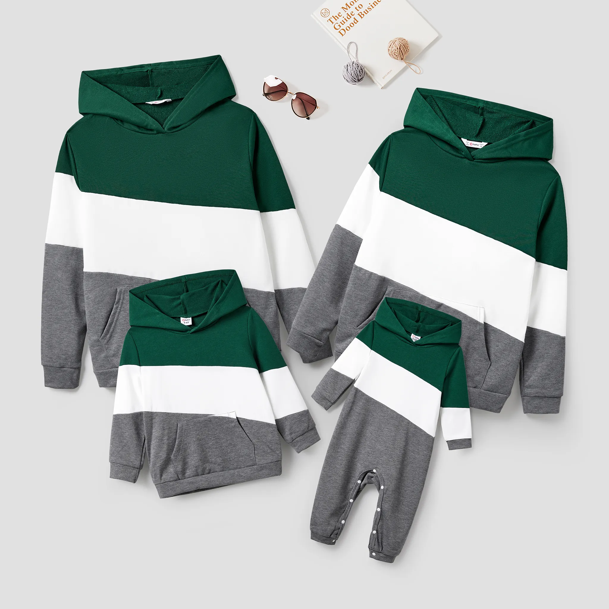 Look de família Manga comprida Conjuntos de roupa para a família Tops  image 2