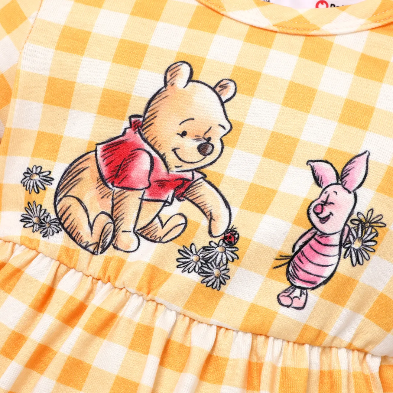 Disney Winnie the Pooh Bebé Unissexo Infantil Manga comprida Macacão curto Amarelo big image 1