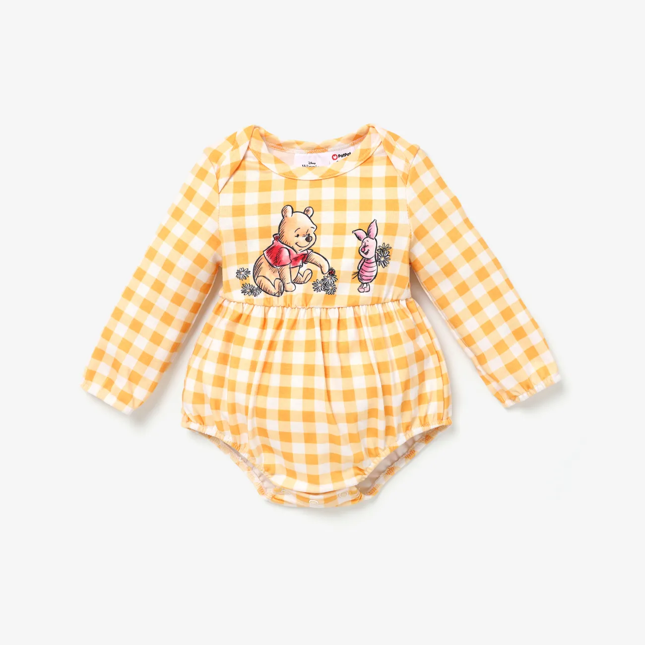 Disney Winnie the Pooh 1pc Baby Boy/Girl Character Print Romper  Yellow big image 1