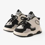Toddler & Kids Stylish Color-block Lace-up Sports Shoes Black