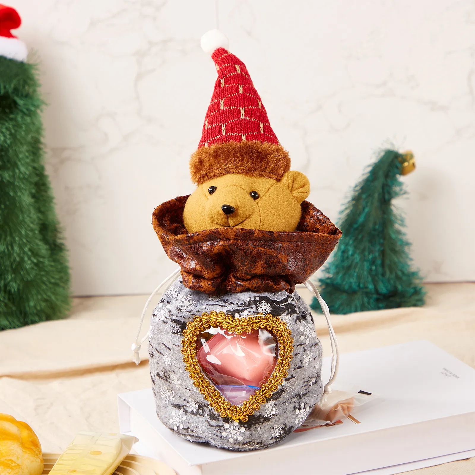 Christmas gift cookies, candy decoration storage bag Color-D