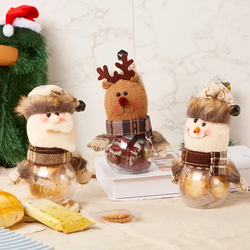 Creative Santa Claus and Reindeer Candy Jar