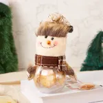 Barattolo di caramelle creative di Babbo Natale e renna beige chiaro
