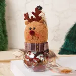 Papá Noel creativo y tarro de caramelo de reno Marrón