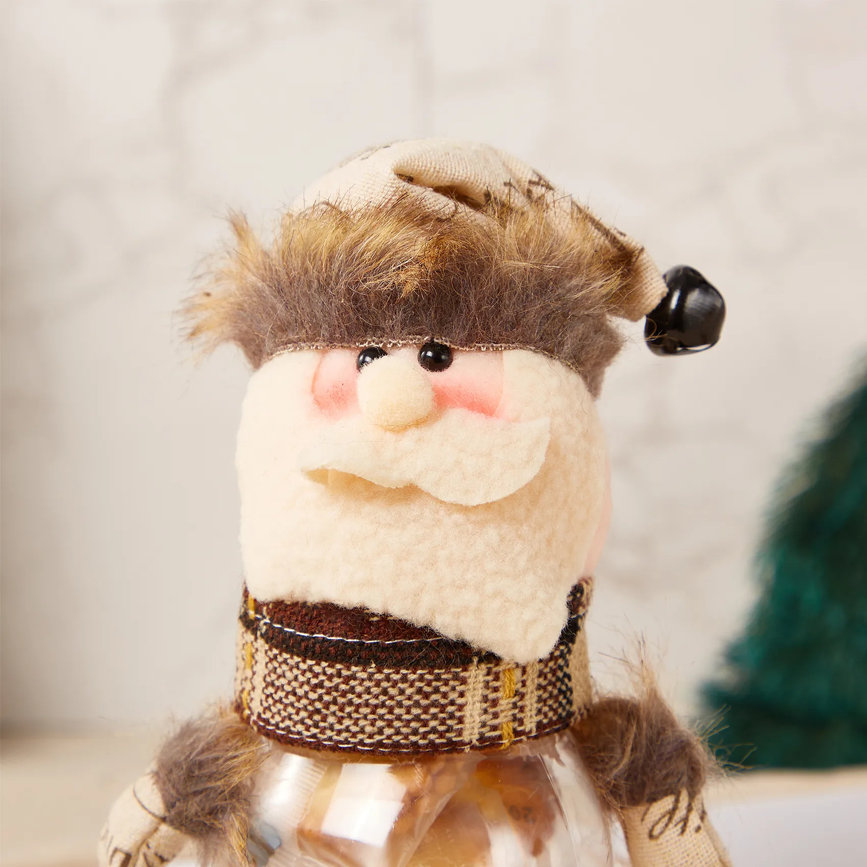 Creative Santa Claus and Reindeer Candy Jar White image 3