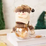 Papá Noel creativo y tarro de caramelo de reno Blanco
