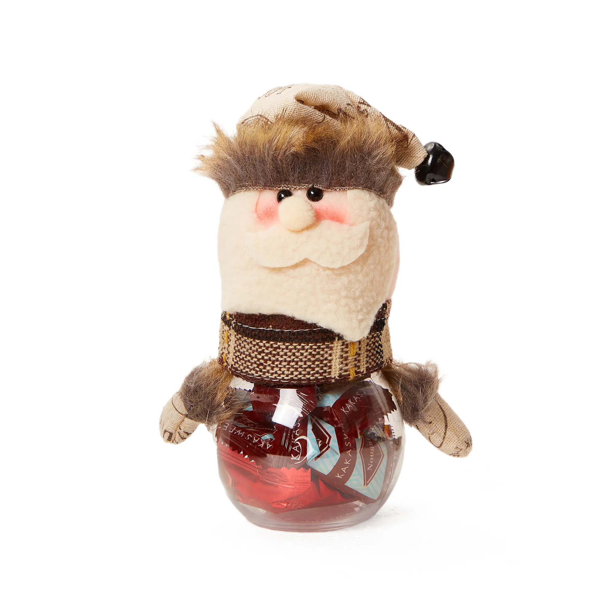 Creative Santa Claus and Reindeer Candy Jar White image 4