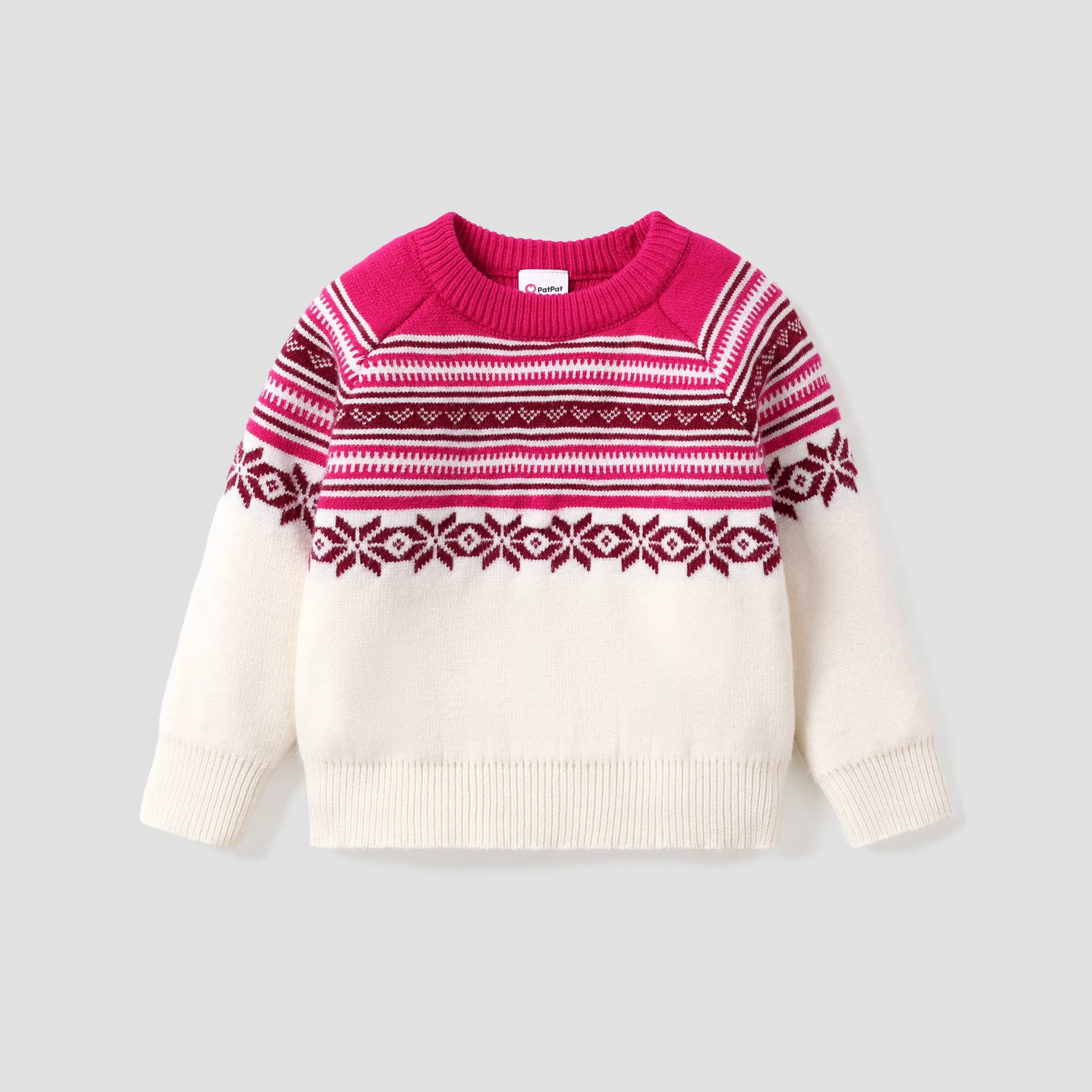 

Baby/Toddler Girl/Boy Maple Leaf Geometric/Fair isle pattern Sweater