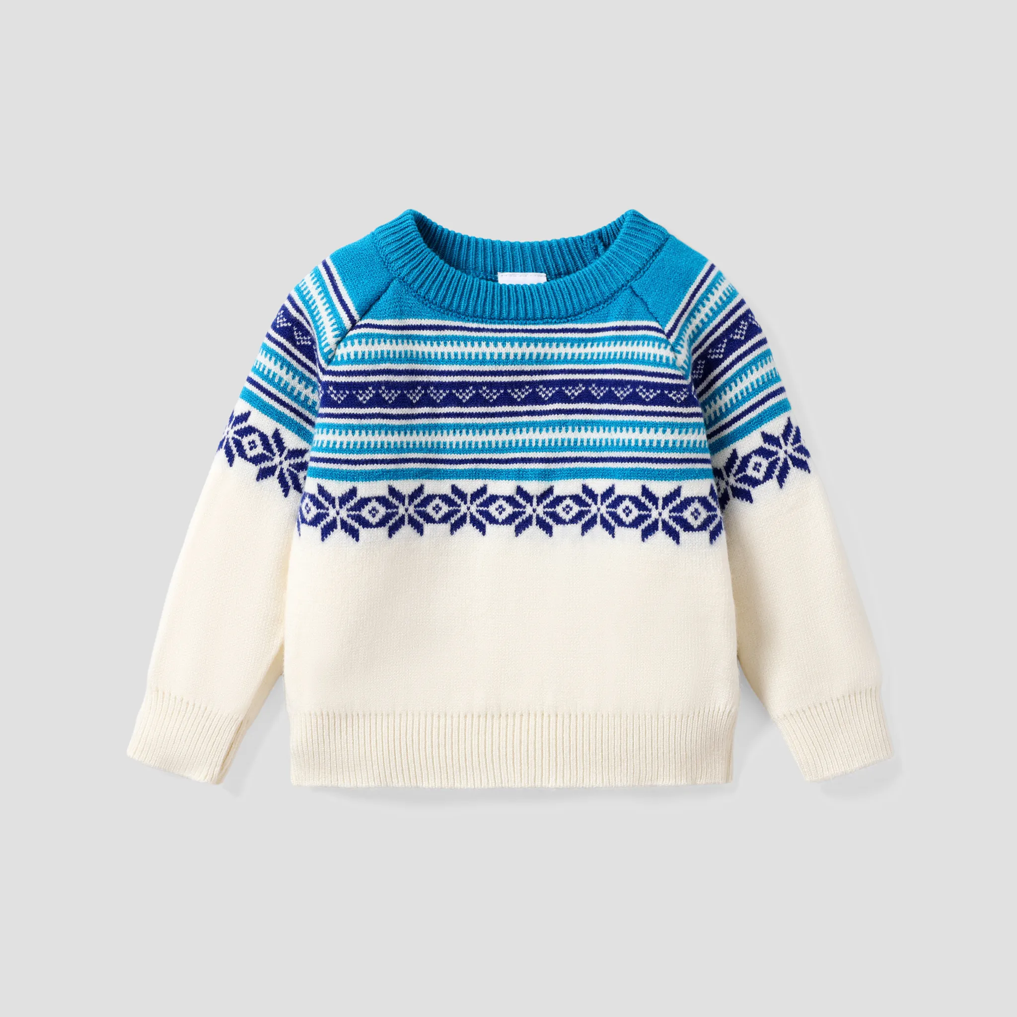 Baby/Toddler Girl/Boy Maple Leaf Geometric/Fair Isle Pattern Sweater