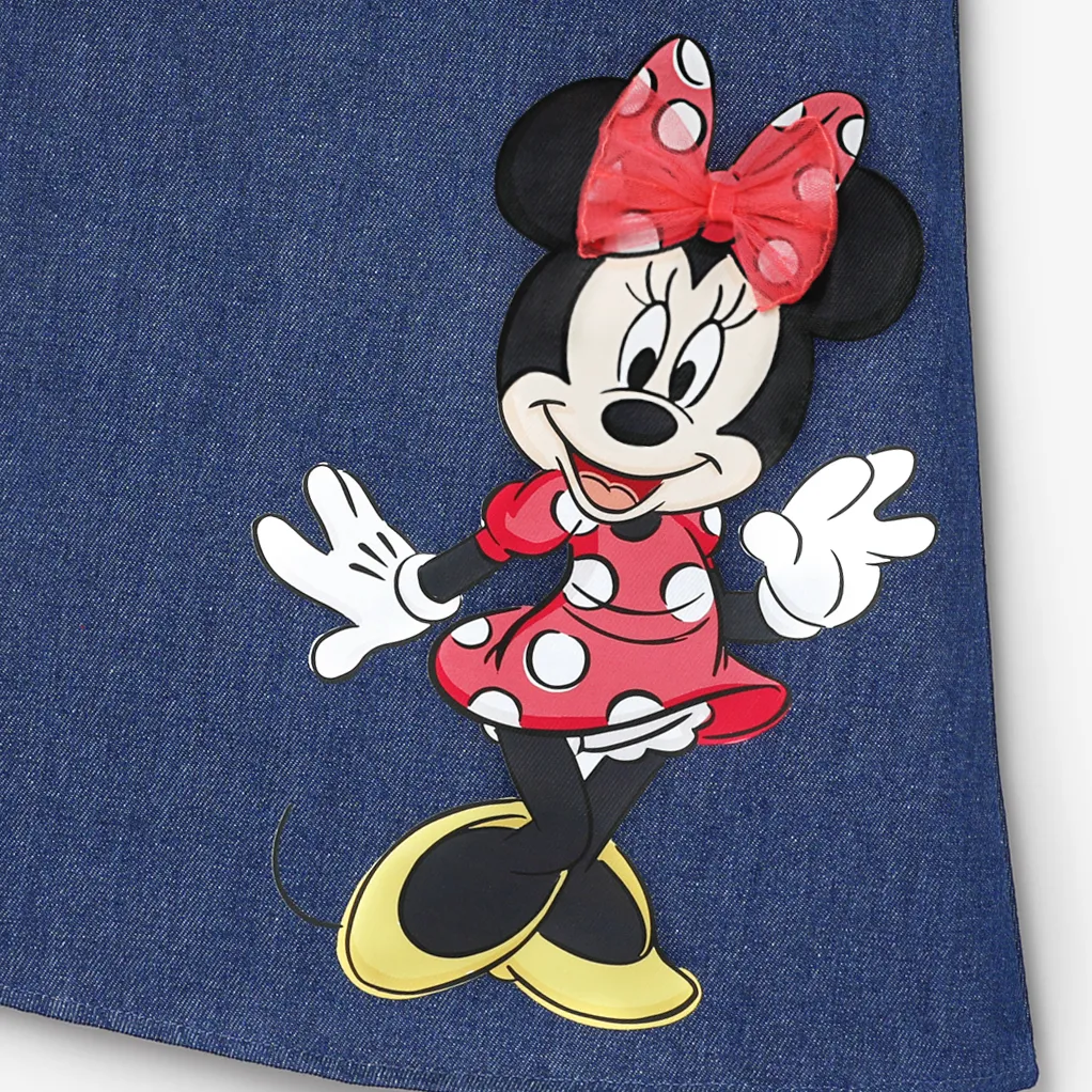 Disney Mickey and Friends Criança Menina Botão Infantil Vestidos  image 3