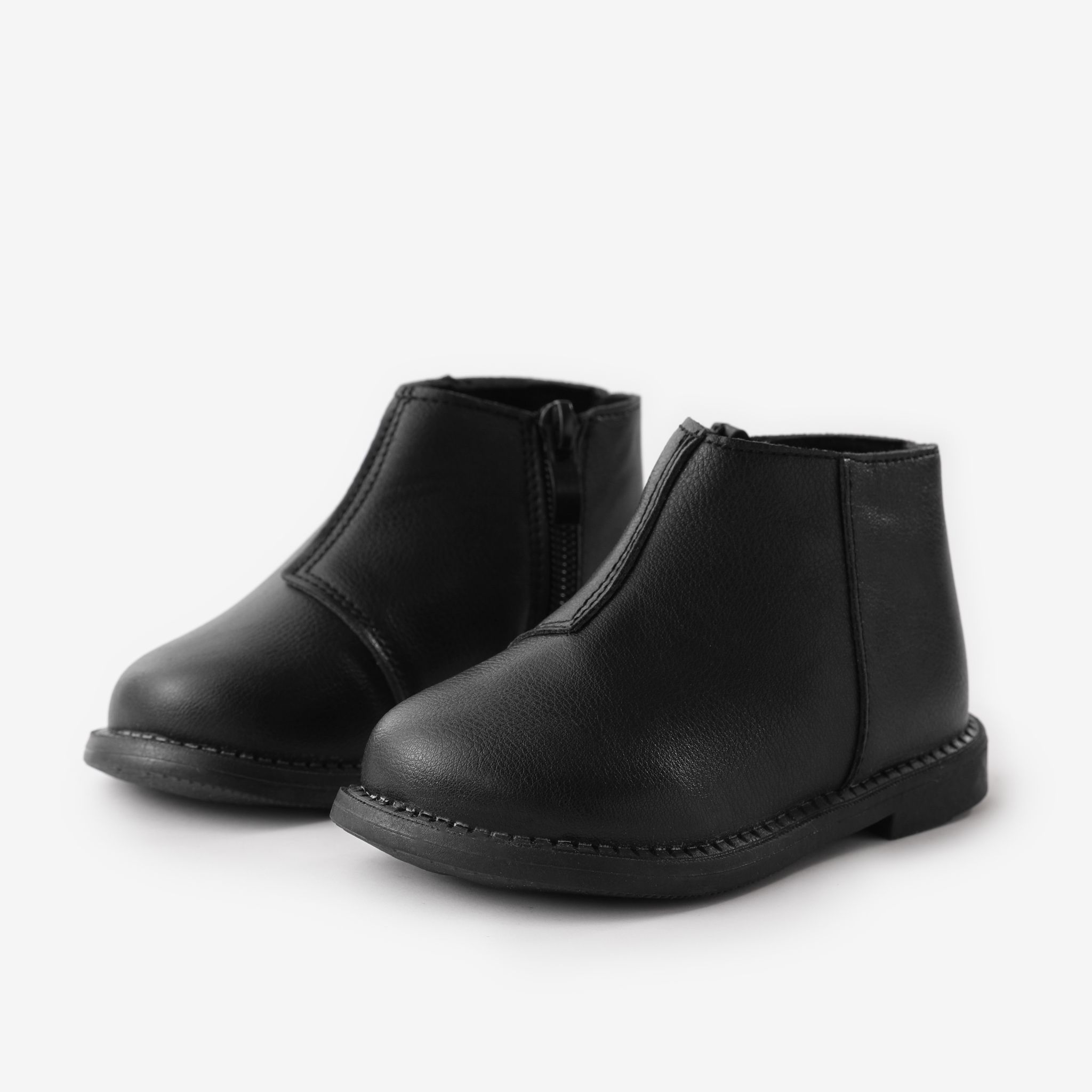 

Toddlers and Kids Basic Solid Side Zipper Boots