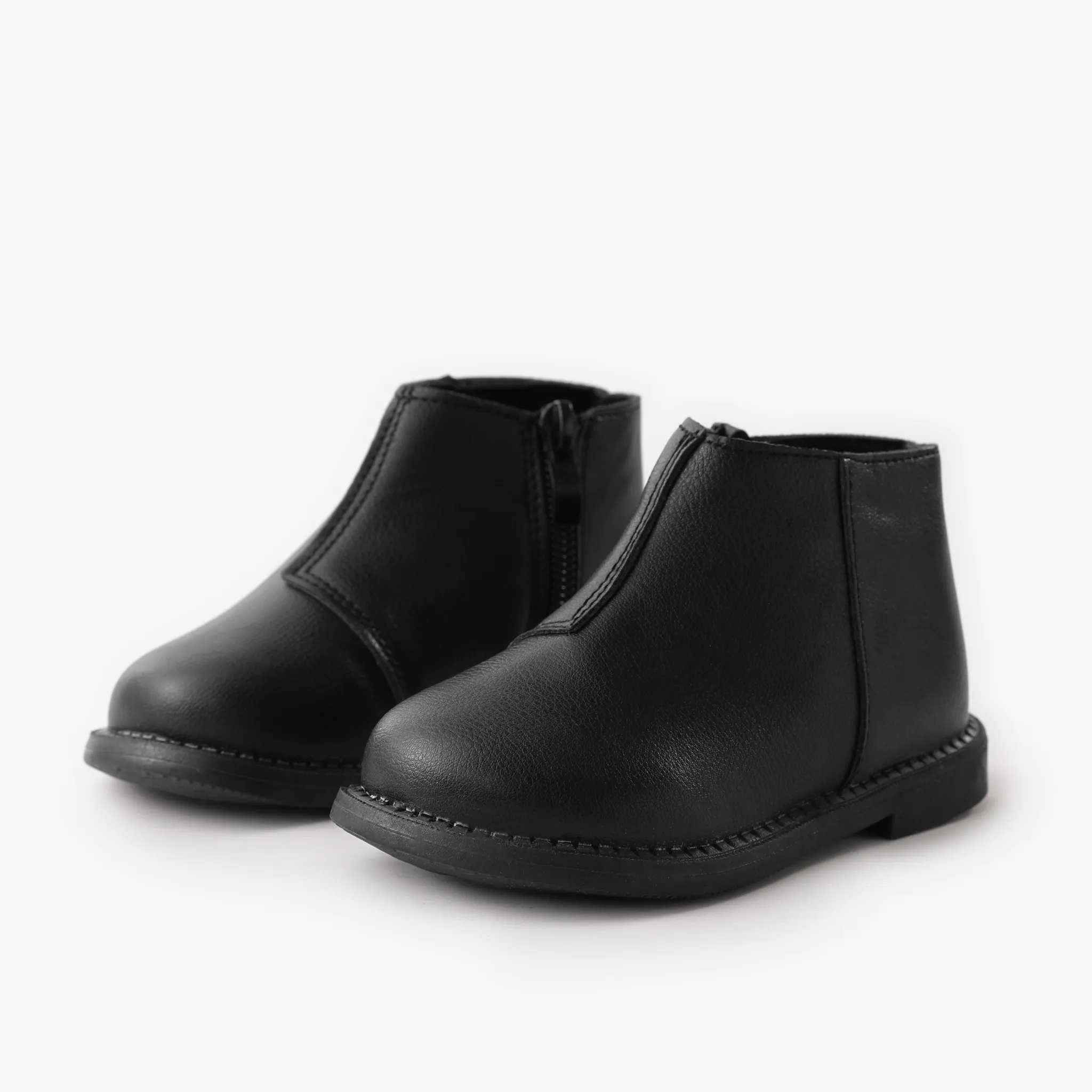 Toddlers and Kids Basic Solid Side Zipper Boots