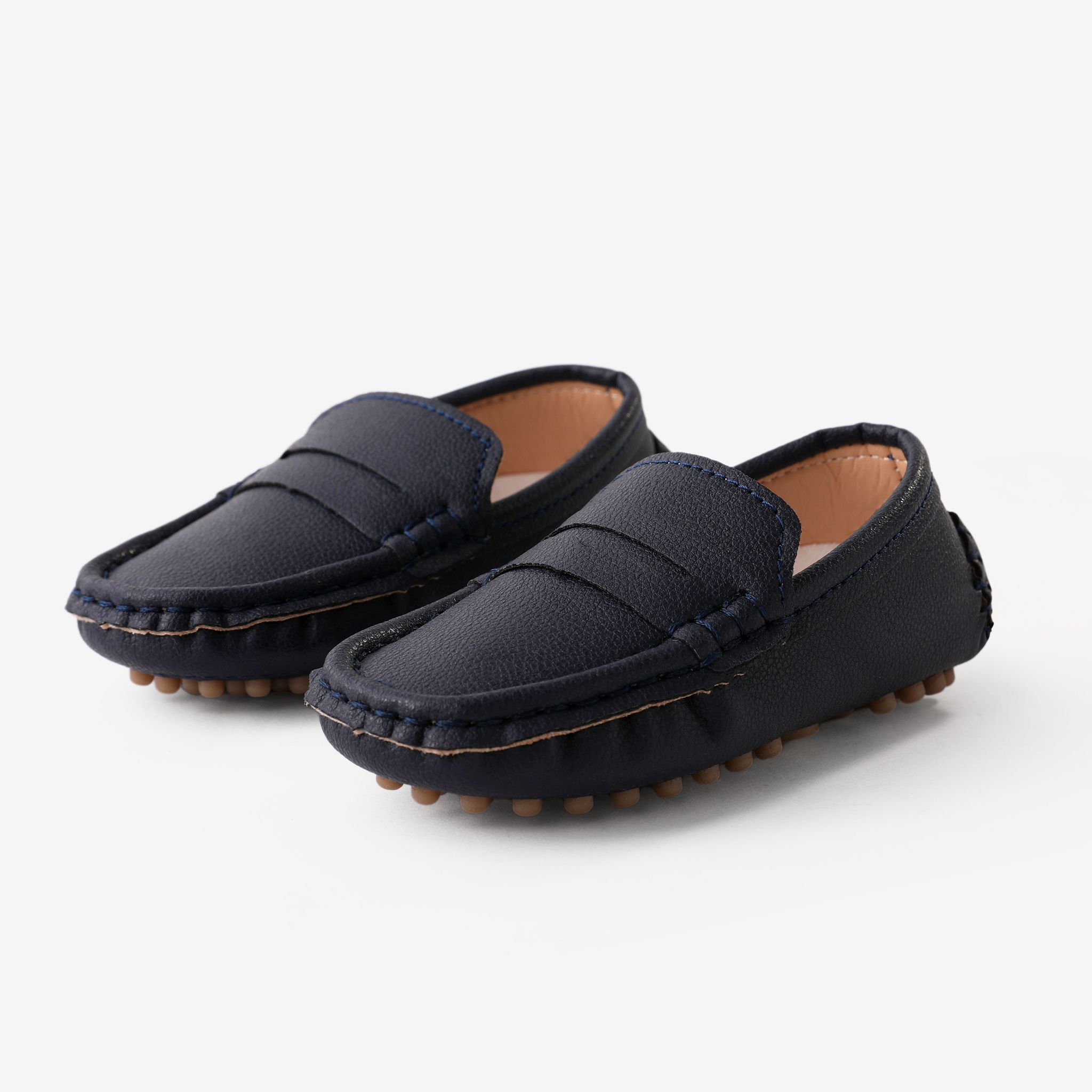 Toddlers And Kids Boys' Classic Solid Color Moccasin-gommino Shoes