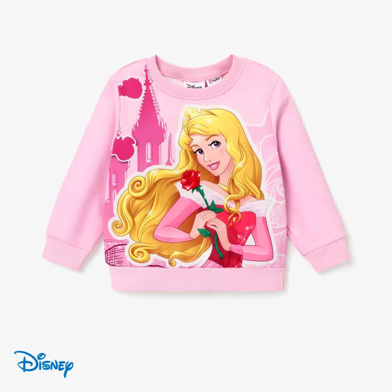 Disney Princess Criança Menina Infantil Sweatshirt Rosa big image 1
