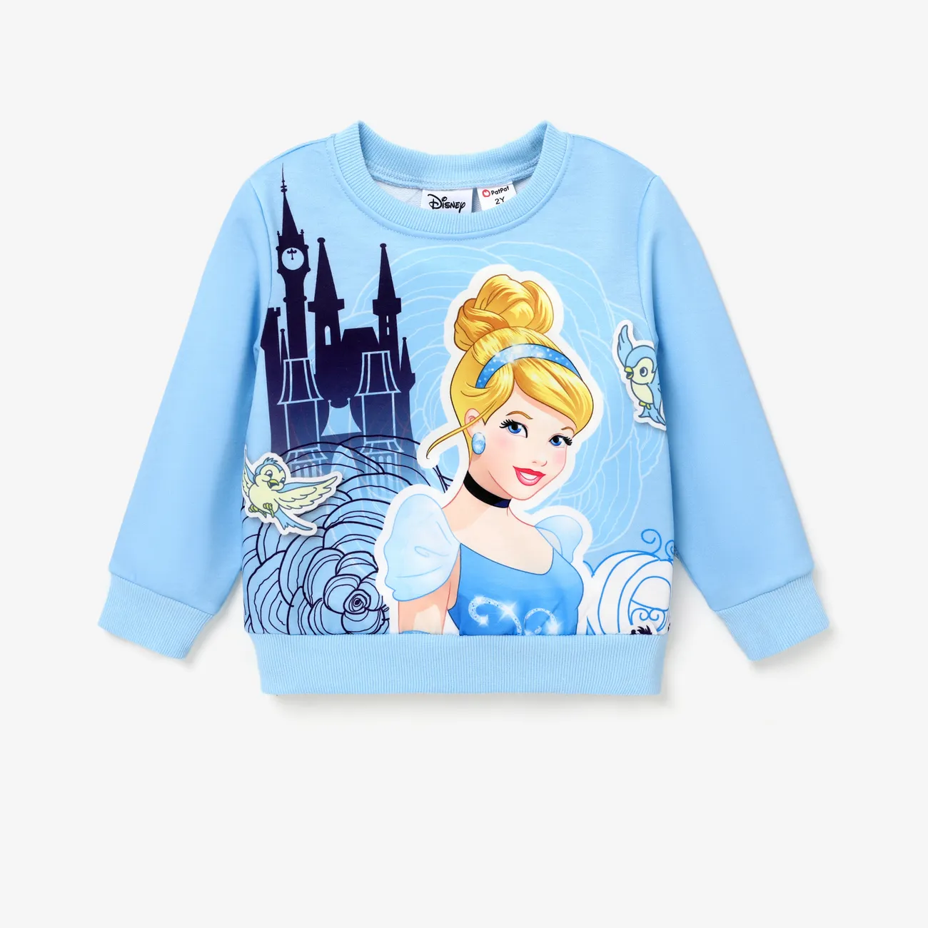 Disney Princess هوديس 2 - 6 سنوات حريمي شخصيات أزرق big image 1