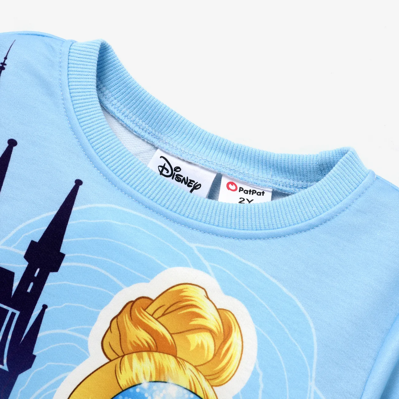 Disney Princess Toddler Girl Character Print Long-sleeve Sweatshirt  Blue big image 1