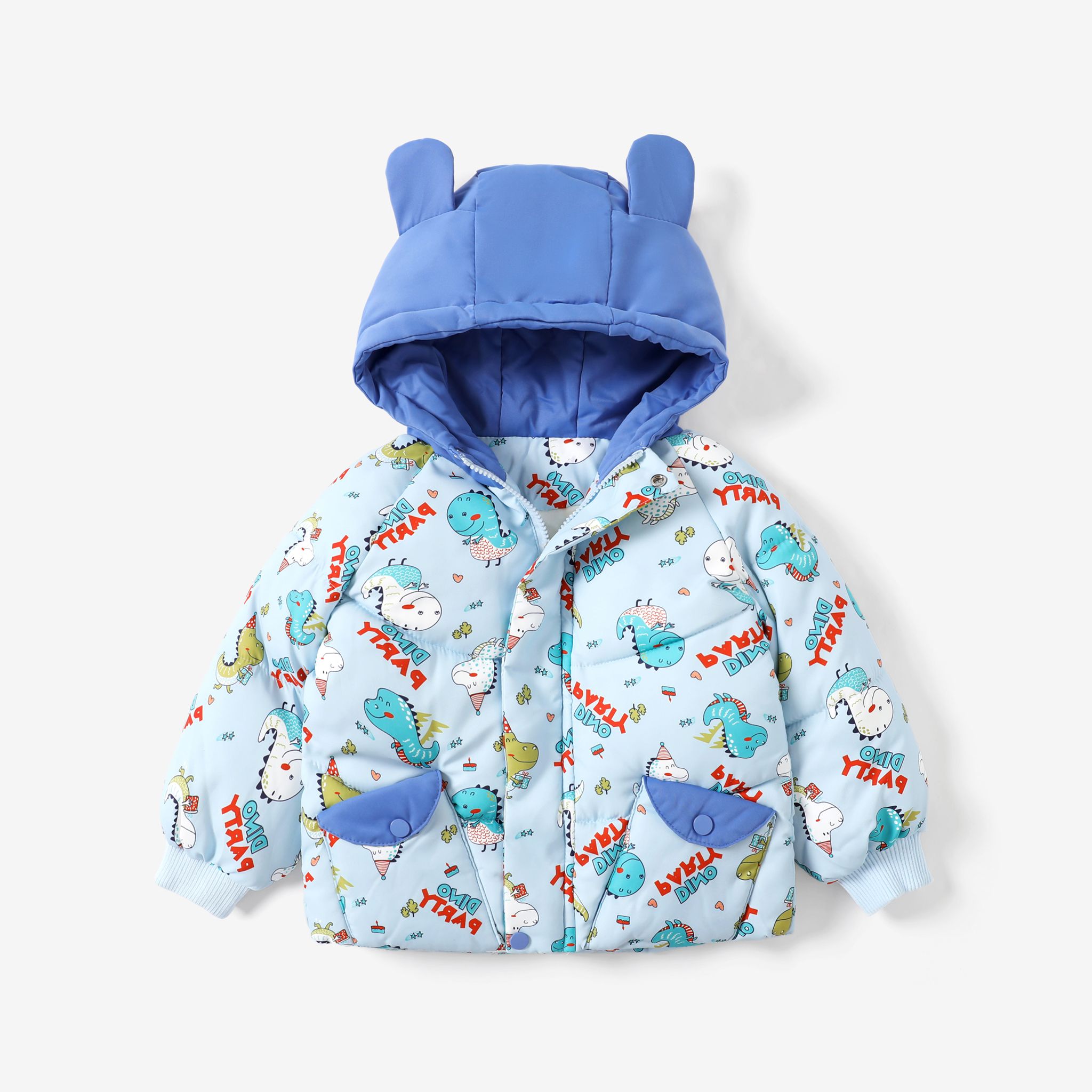 

Toddler/Kid Girl/Boy Animal pattern Oversized Hooded Cotton Coat