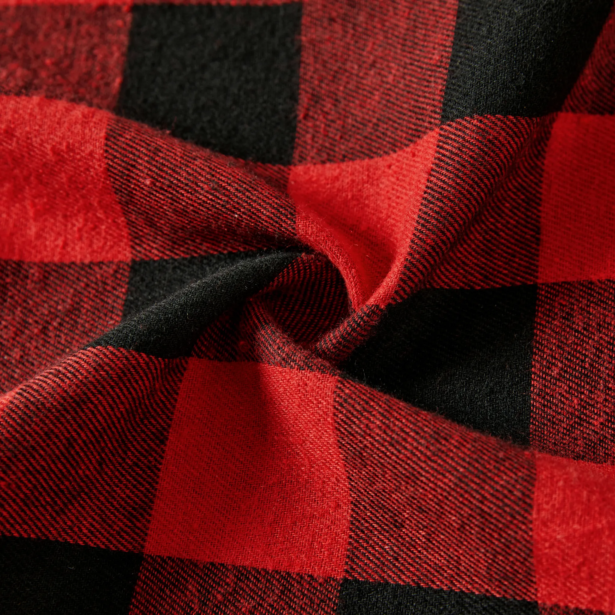 Family Matching Plaid Long-sleeve Mesh Splicing Dresses and Tops Sets ColorBlock image 6