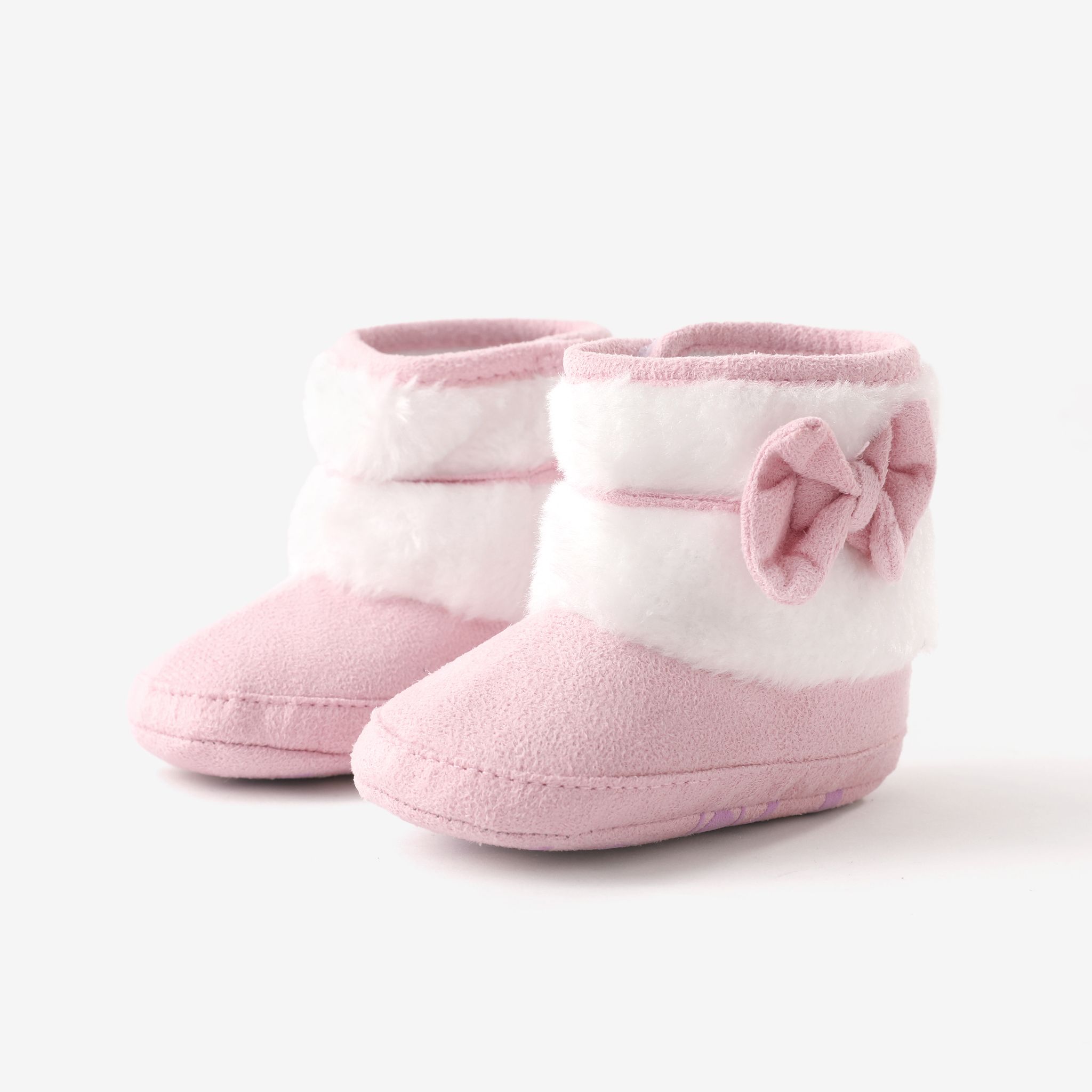Baby & Toddler Girls Sweet Bow Decor Fleece Prewalker Shoes