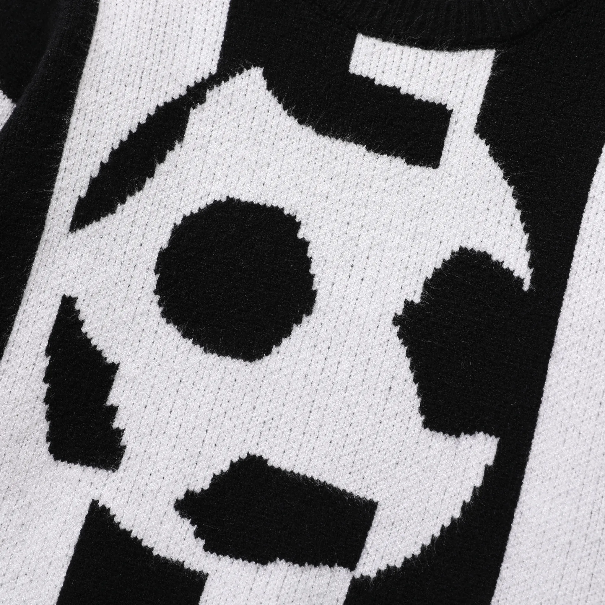 Toddler Boys Football Pattern Sporty Striped Knit Sweater BlackandWhite image 3