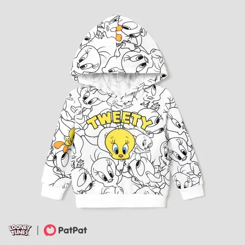 Looney Tunes Boys/Girls Kids Tweety Allover Graphic Hooded Sweatshirt