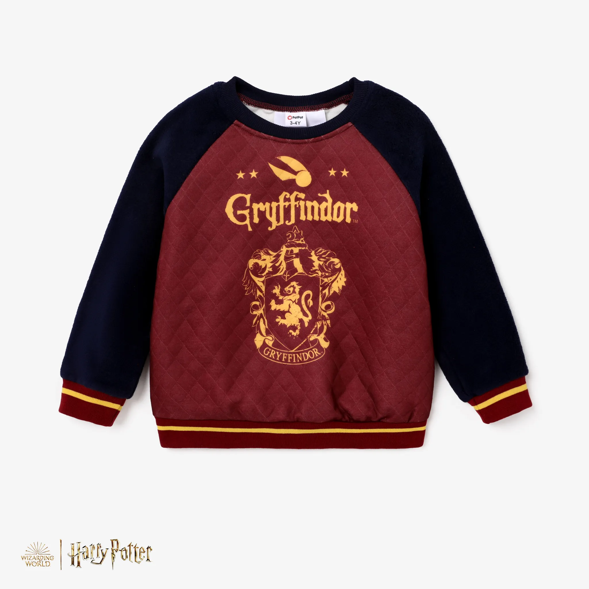 Harry Potter Matching Color Block Large Pattern Long-sleeve Crew Neck Sweatshirt